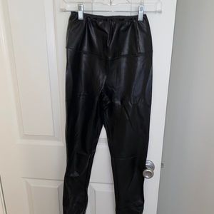 Pleather high waisted leggings